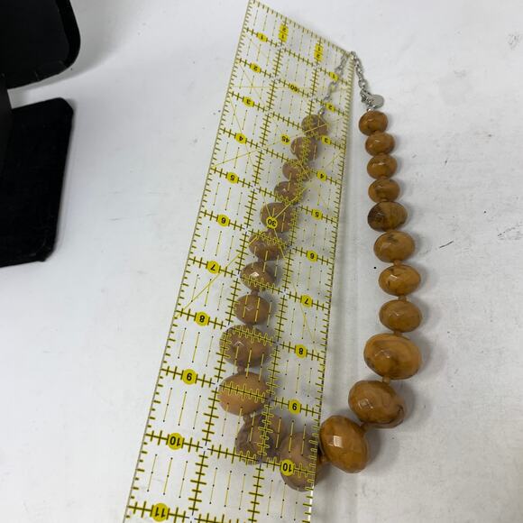 Anthropologie Short Necklace Butterscotch Colored Faceted Beads - Picture 5 of 5